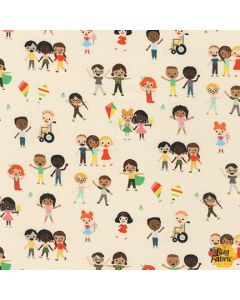 Bright Days: Boys and Girls Natural -- Robert Kaufman aak-20599-14 natural