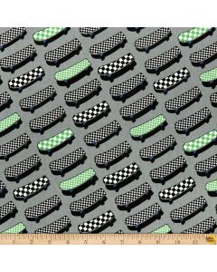 Sports Life: Skateboards Grey -- Robert Kaufman sb-850301D1-3 grey