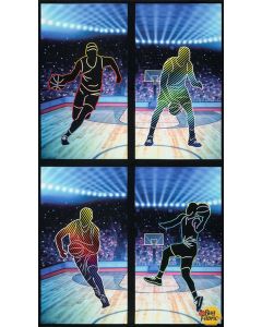 Sports Life: Basketball Panel (2/3 yard) -- Robert Kaufman srkd-19136-205