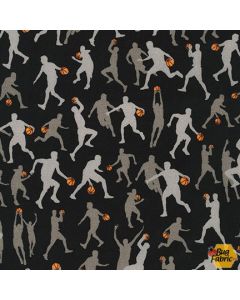 Sports Life: Basketball Silhouette -- Robert Kaufman srkd-19139-2 - 3 yards 6" + FQ remaining