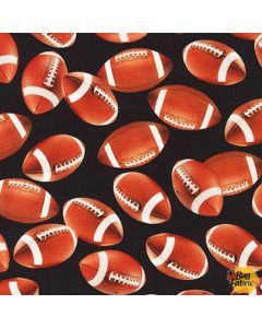 Sports Life: Footballs Black -- Robert Kaufman srkd-19141-2 black
