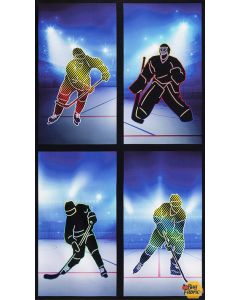 Sports Life: Hockey Panel (2/3 yard) -- Robert Kaufman srkd-19144-205 multi