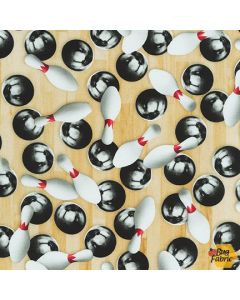 Sports Life: Bowling Natural -- Robert Kaufman srkd-19495-14 natural - 2.25 yards + 17" remaining
