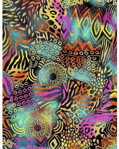 African Women: African Wild Pattern Patch -- Timeless Treasures Fabrics kenta-cd1643 multi 