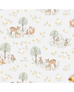 Our Little Adventure: Woodland Adventure Scenic Fog - Timeless Treasures Fabric kidz-cd4404 fog - presale July