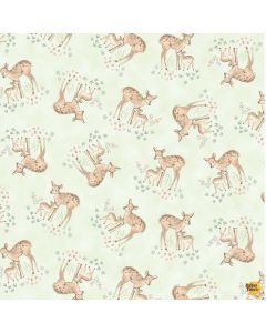 Our Little Adventure: Tossed Fawns - Timeless Treasures Fabric kidz-cd4408 green - presale July