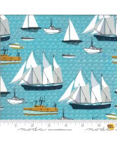 Lakeside Story: Boats Freshwater -- Moda Fabrics 13352-17