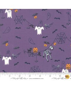 Ghouls Goodies: Spooky Clothesline Witches Brew Purple -- Moda Fabric 20681-17 - 2 yards 2" remaining