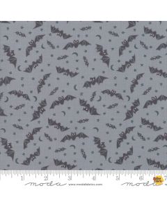 Ghouls Goodies: I Want To Suck Your Blood Bats Haze Gray -- Moda Fabric 20686-15 - 1 yard 15" remaining