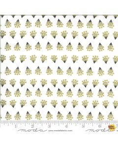 Dwell in Possibility: Tiny Bouquets Ivory (Metallic) -- Moda Fabrics 48314-19m - 1 yard 2" remaining