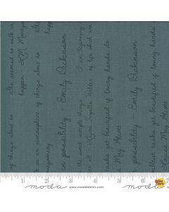 Dwell in Possibility: Quotes Sky  -- Moda Fabrics 48315-16 - 2 yards 6" with small flaw remaining