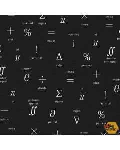 Musings: Math Symbols Black -- Robert Kaufman sb-850313D1-2 black