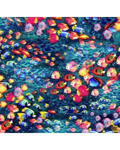 The Deep: Fish School -- Oasis Fabrics 59-7811