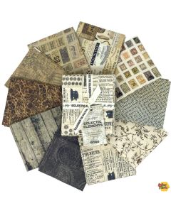 Eclectic Elements Palette by Tim Holtz: Neutral Fat Quarter Bundle (10 FQ's) - FreeSpirit Fabrics fb4fqth.neutral