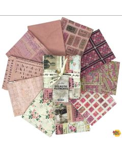 Eclectic Elements Palette by Tim Holtz: Pink Palette Fat Quarter Bundle (10 FQ's) -- FreeSpirit Fabrics fb6fqth.pink  - 1 remaining