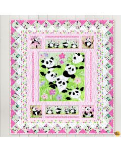 Panda Party: Better Together Quilt Kit Pink - SusyBee Fabrics pandaBetterpink 