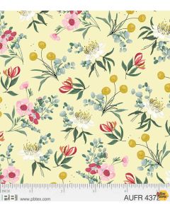 Aussie Friends: Floral Yellow - P&B Textiles AUFR 4372 Y