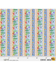 Deep Blue Sea: Border Stripe -- P&B Textiles 4834mu