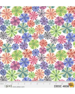 Deep Blue Sea: Colorful Sand Dollars -- P&B Textiles 4838mu 