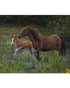 High Horse: Horse Panel Running (1 yard) -- Riley Blake Designs  pd11121 running