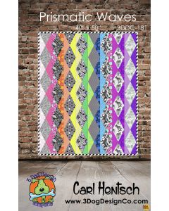 Pattern: Prismatic Waves Quilt Pattern -- 3 Dog Design Company 3ddc-181