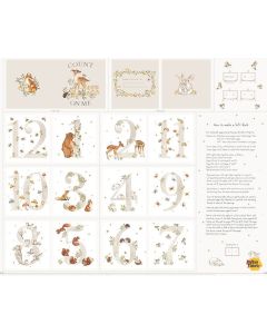 Count on Me: Book Panel (1 yard) - Dear Stella Fabric DNS3311 white