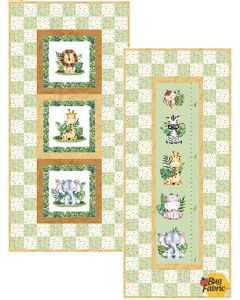 Wee Safari: Growth Chart & Wall Hanging Quilt Kit -- Northcott Fabrics weesafarigrowth