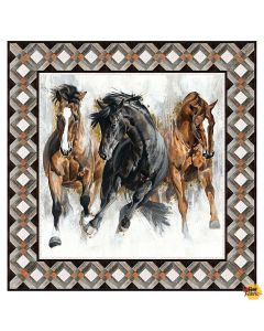 Stallion: Running Mates Horse Quilt Kit -- Northcott Runningmates