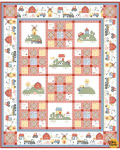 Quack Quack Moo: Field and Fences Quilt Kit - Northcott Fabrics quackfield