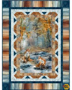 Fox Den: Leash on Life Fox Quilt Kit - Northcott Fabrics FoxLeashLife