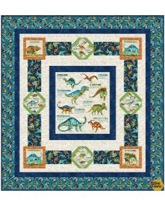 Dino Roar: Fossil Friends Quilt Kit - Northcott Fabrics fossilquilt