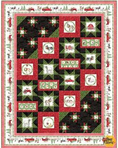 Barnyard Christmas: Quilt Kit Black - Northcott BarnyardChristmas