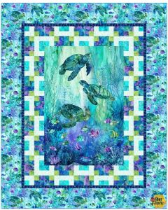 Coral Reef: Turtle Shuffle Quilt Kit  - Northcott Fabric  CoralTurtleShuffle 