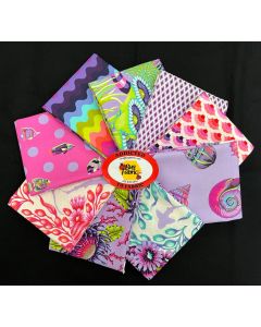 Floral Reef by Tula Pink: Ultraviolet FQ Bundle (9 FQ's) - FreeSpirit Fabrics FRUltraviolet