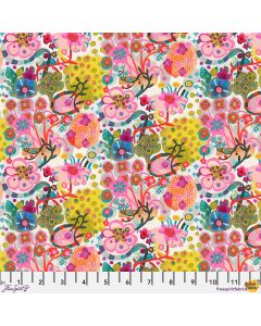 Colori by Este MacLeod: Curvy Stems White -- FreeSpirit Fabrics pwes045.white