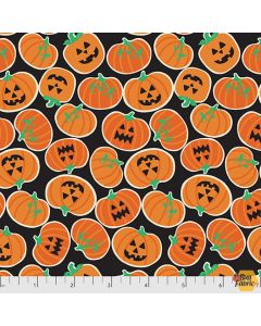 Boolicious: Pumpkin Bites Black -- Free Spirit Fabrics pwma004.xblack - 2 yards 6" remaining