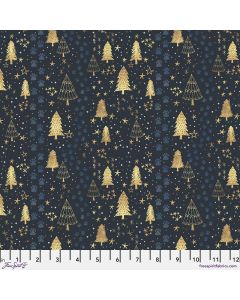 Christmas Squad: Follow the Tracks Navy -- FreeSpirit Fabrics pwmc016.xnavy