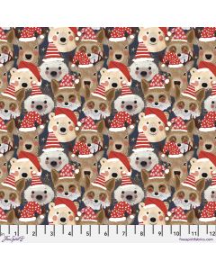 Christmas Squad: Wild Santa Navy -- FreeSpirit Fabrics pwmc020.xnavy