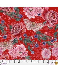 Nocturnal Creatures: Blossom Moth - FreeSpirit Fabrics pwmm002.red