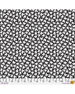 Spooky Cute Halloween: Ghost Cluster Black - FreeSpirit Fabrics pwmy005.black