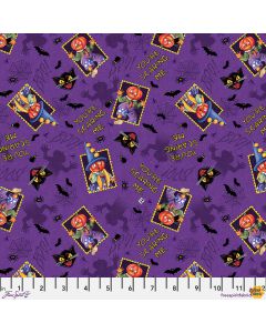 Spooky Cute Halloween: You're Scaring Me Purple - FreeSpirit Fabrics pwmy011.purple