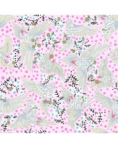 Blostma & Song by Penny Jeffries: Bird Candy Rose - FreeSpirit Fabrics pwpe002.rose