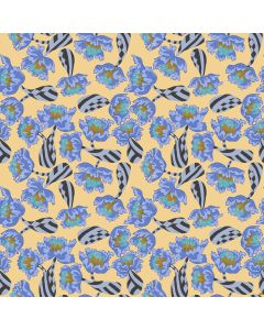 Blostma & Song by Penny Jeffries: Peony Bones Lemon - FreeSpirit Fabrics pwpe011.lemon