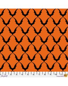 Scaredy Cat: Bat Ric Rac Orange  -- FreeSpirit Fabrics pwrh033.orange 