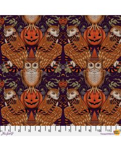 Mystic Moonlight: Wide Owl Olive - FreeSpirit Fabrics pwrh090.olive
