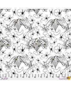 Costumes & Cobwebs: Cobweb Lace White - FreeSpirit Fabrics pwrh119.white