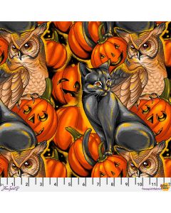Costumes & Cobwebs: Pumpkin Party Orange - FreeSpirit Fabrics pwrh121.orange