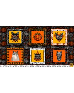 Costumes & Cobwebs: Cat Costumes Panel (2/3 yard) - FreeSpirit Fabrics pwrh122.panel