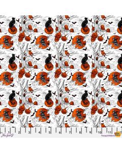 Costumes & Cobwebs: SM Haunted Toile White - FreeSpirit Fabrics pwrh126.white