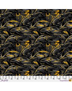 Chain Mail by Club Hauer:  Black Crows -- FreeSpirit Fabrics pwrh143.black